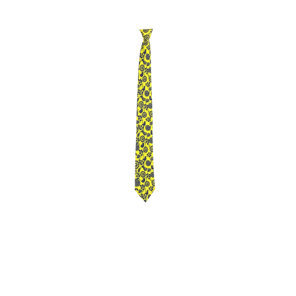 Chokore Lemon Green & Blue Silk Tie - Indian at Heart line