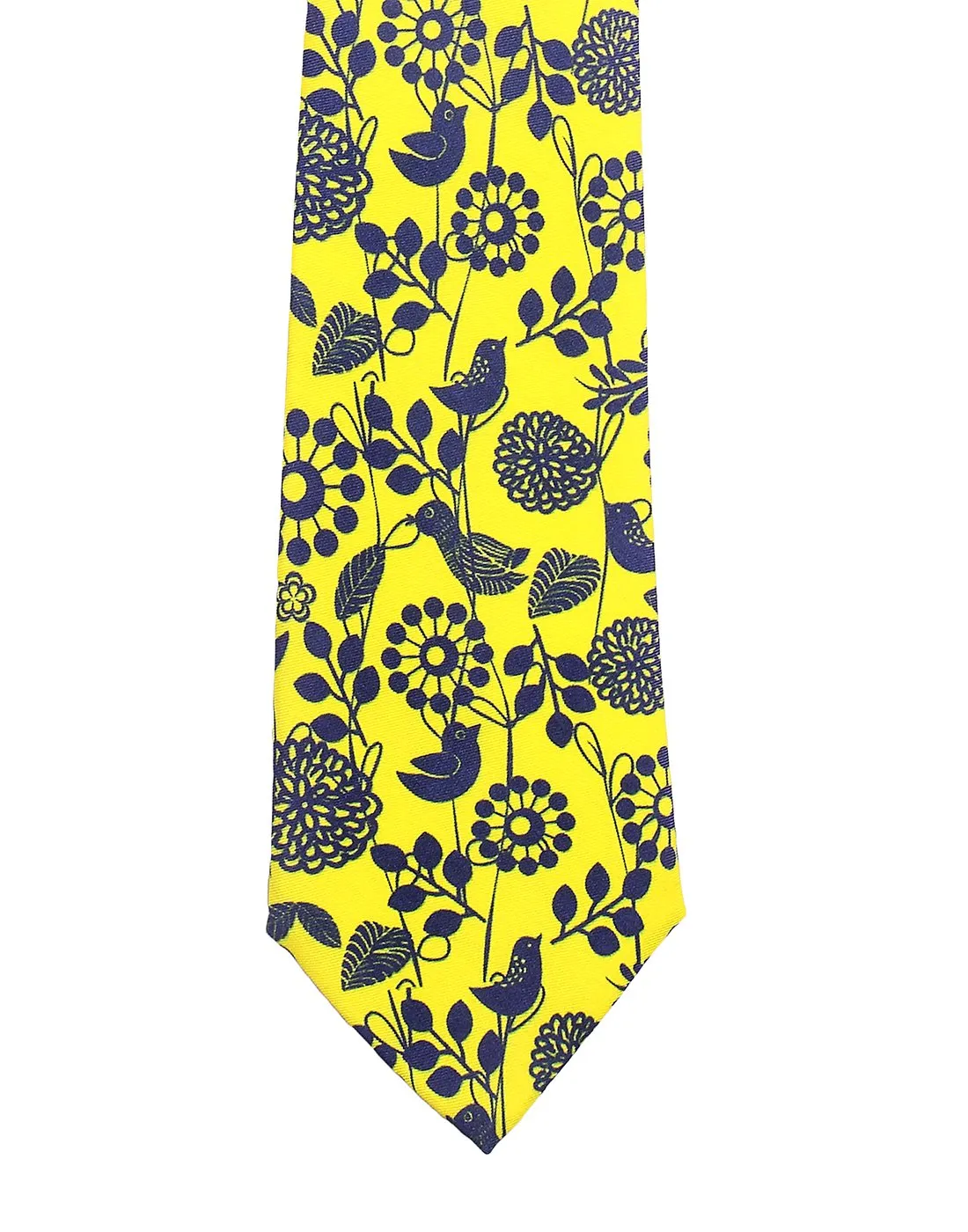 Chokore Lemon Green & Blue Silk Tie - Indian at Heart line