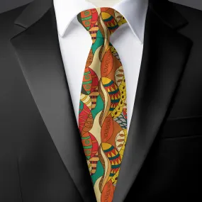 Chokore Multicoloured Silk Tie - Marine line