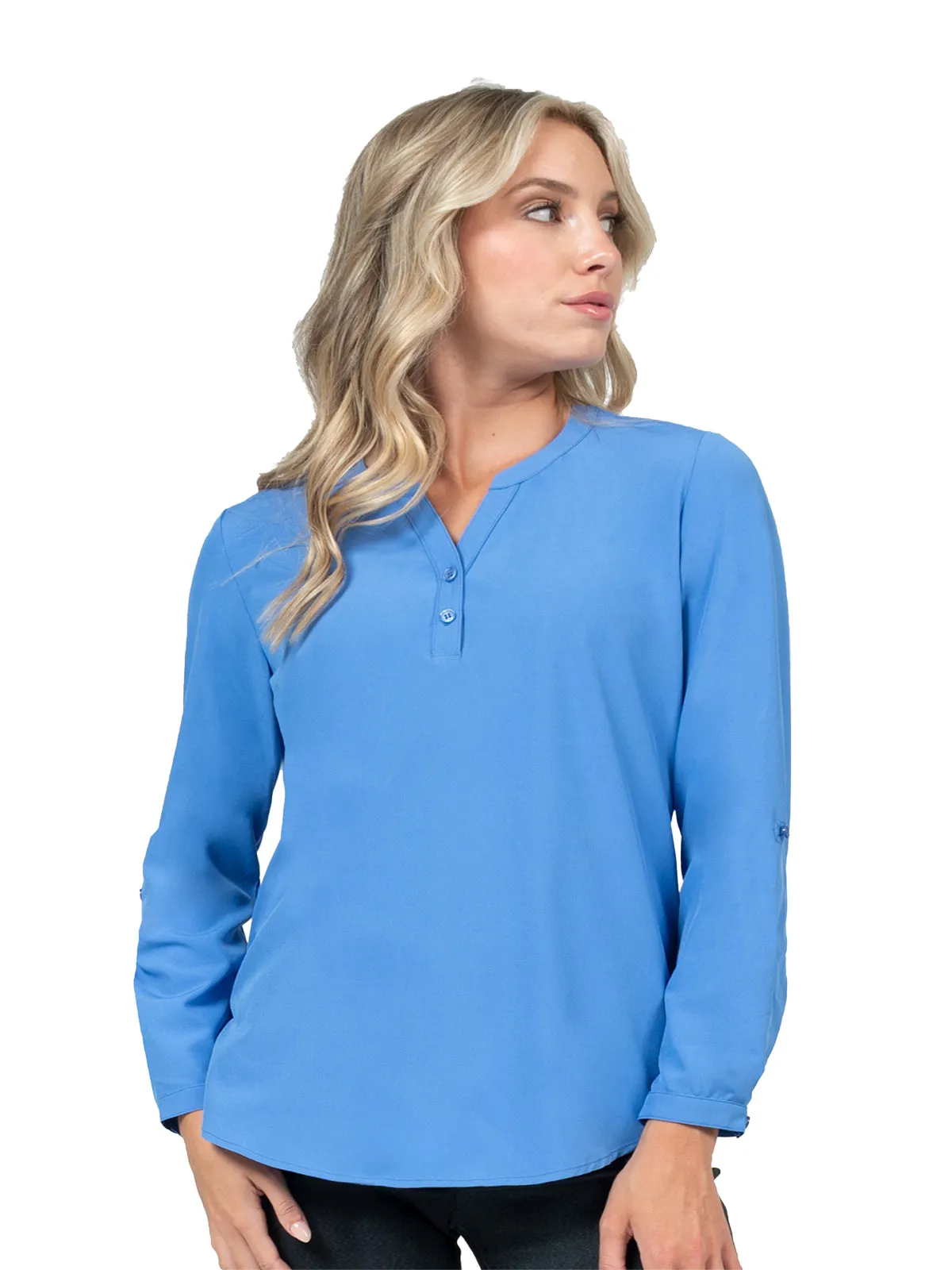 Classic - Women's Stretch Blouse with 3/4 Roll