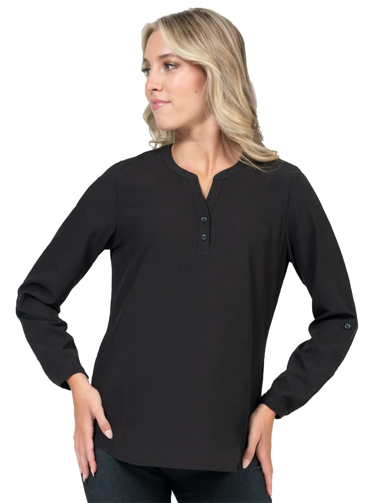 Classic - Women's Stretch Blouse with 3/4 Roll