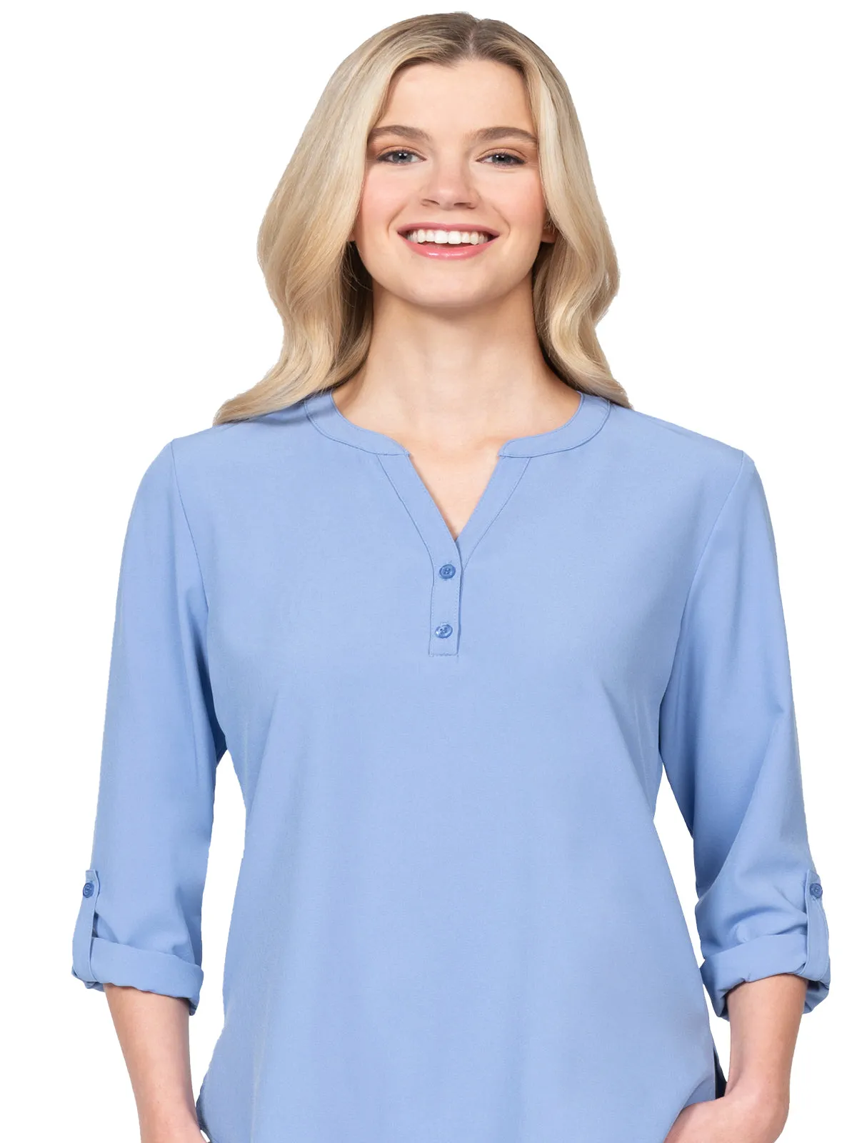 Classic - Women's Stretch Blouse with 3/4 Roll