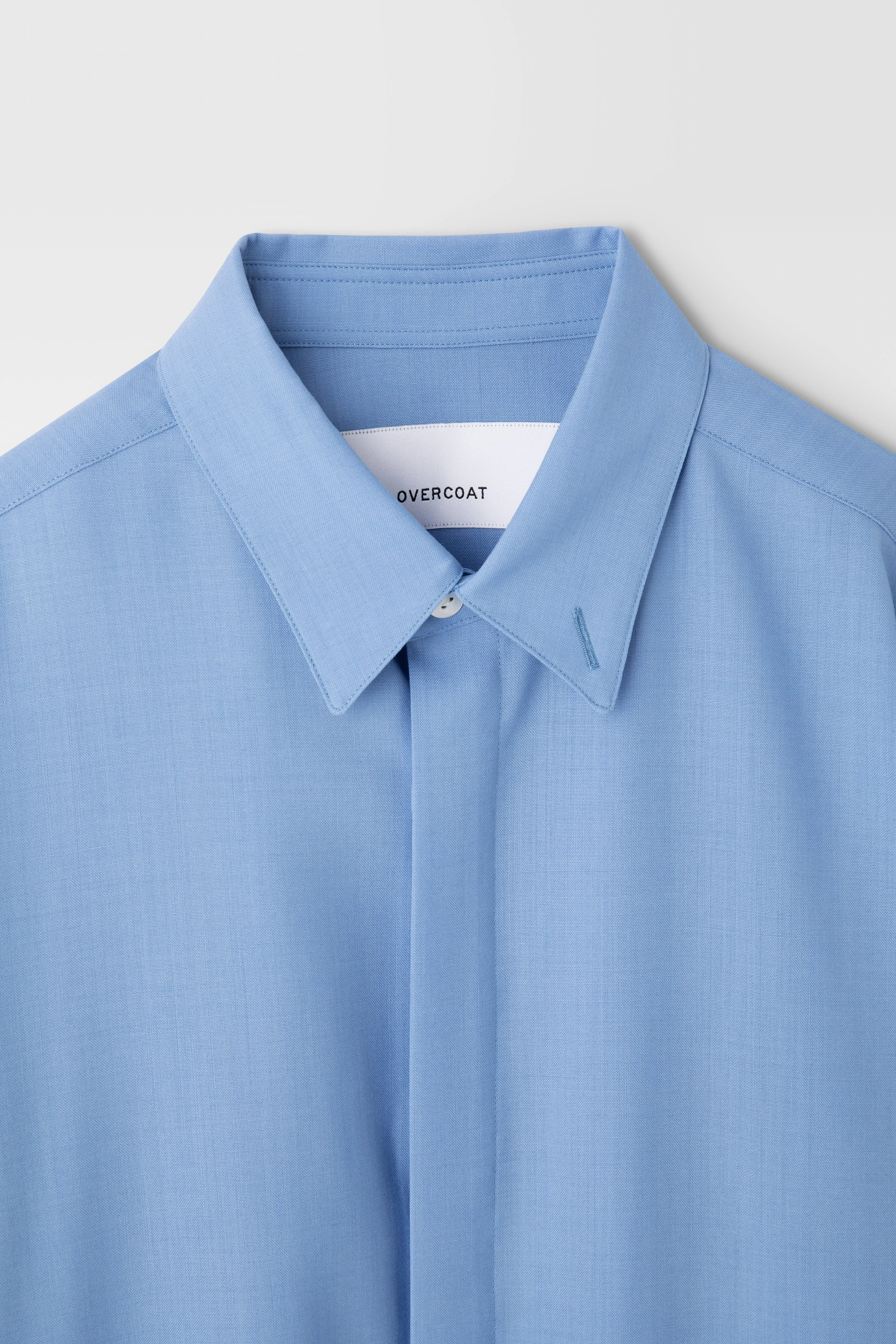 Classic Wool Shirt in Sky Blue