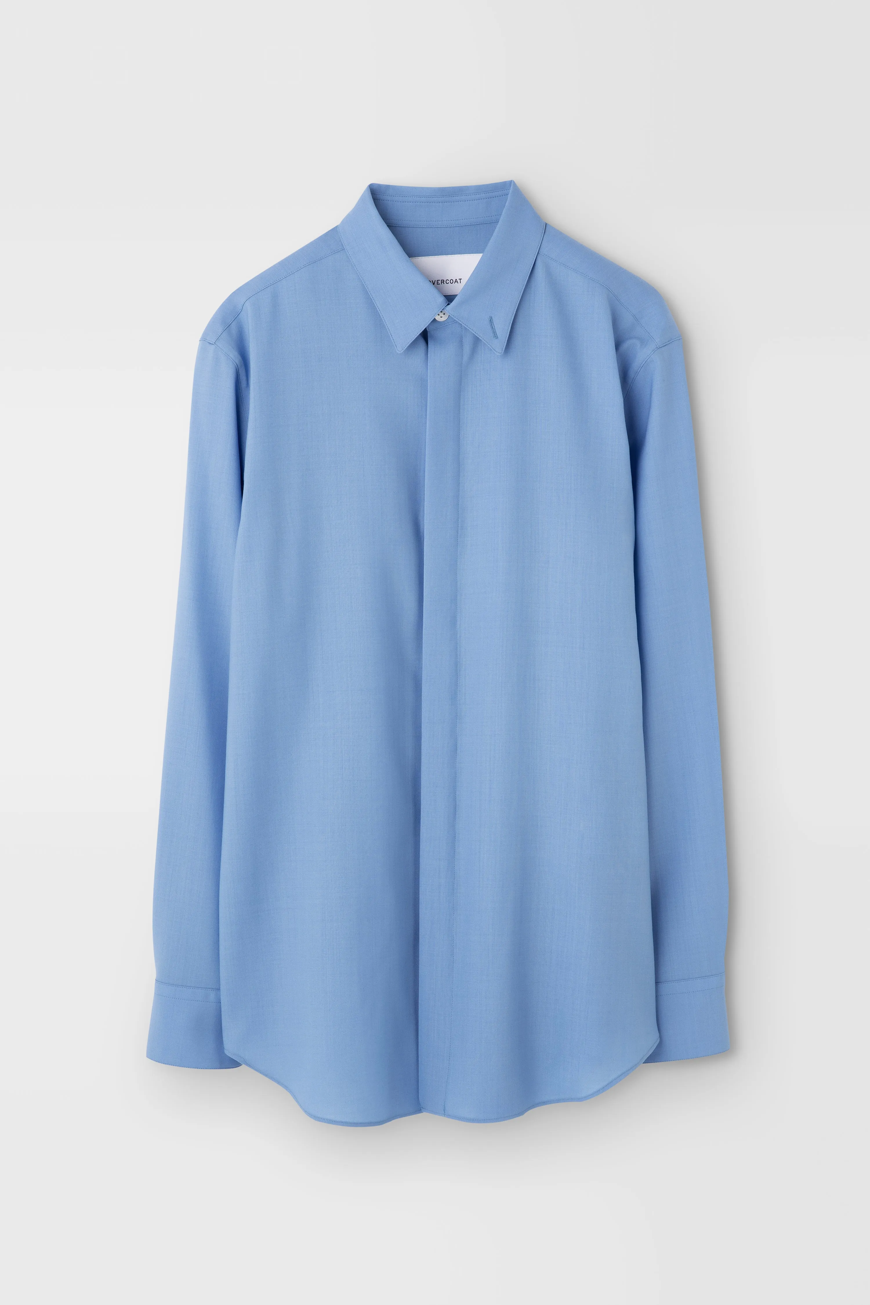 Classic Wool Shirt in Sky Blue