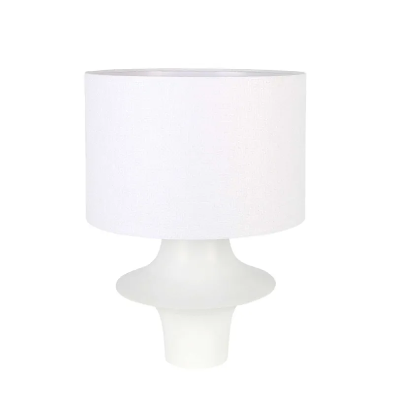 Contemporary White Resin Table Lamp