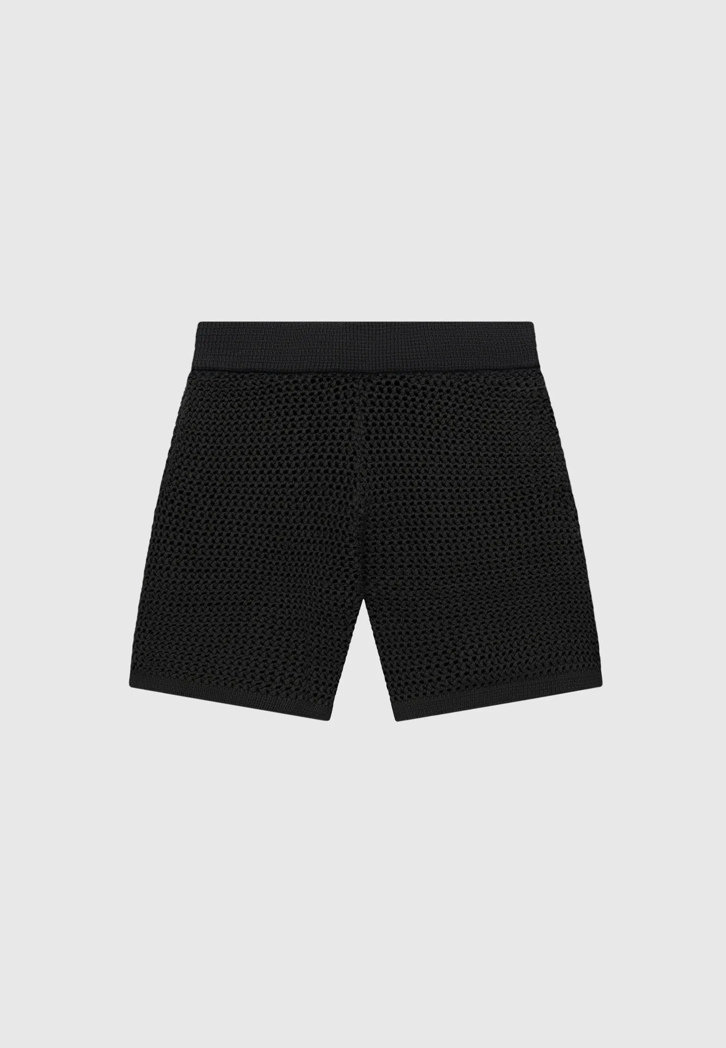 Crochet Knit Shorts - Black