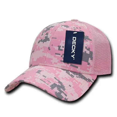 Decky 218 - 6 Panel Low Profile Structured Camo Trucker Hat