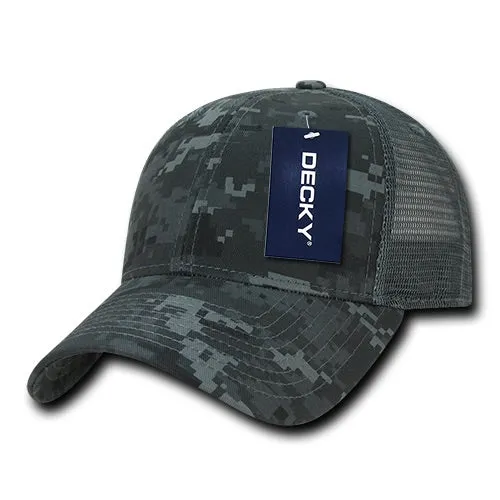 Decky 218 - 6 Panel Low Profile Structured Camo Trucker Hat