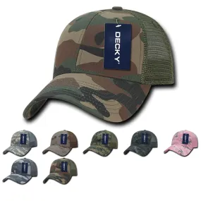 Decky 218 - 6 Panel Low Profile Structured Camo Trucker Hat