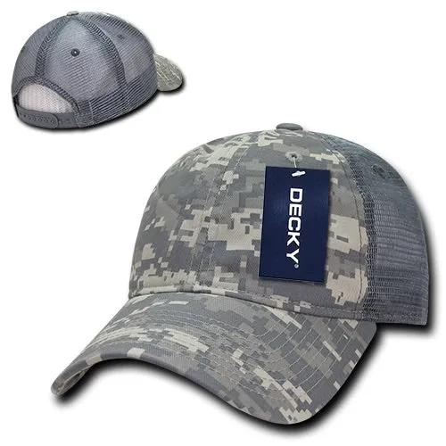 Decky 225 - 6 Panel Low Profile Relaxed Camo Trucker Hat