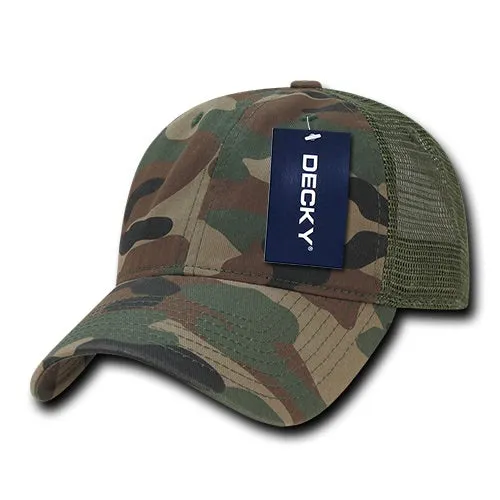 Decky 225 - 6 Panel Low Profile Relaxed Camo Trucker Hat