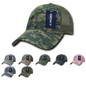 Decky 225 - 6 Panel Low Profile Relaxed Camo Trucker Hat