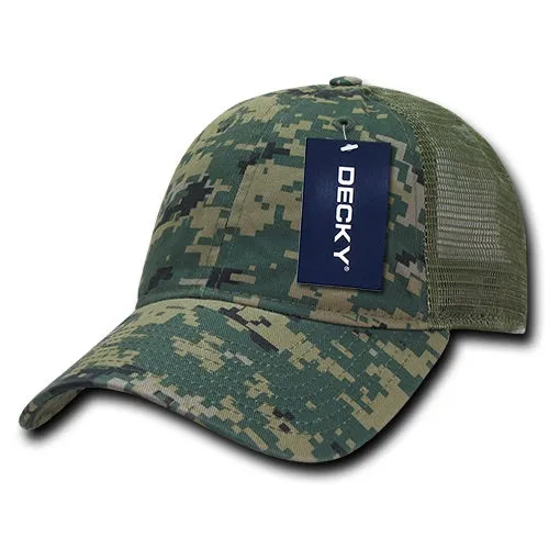 Decky 225 - 6 Panel Low Profile Relaxed Camo Trucker Hat