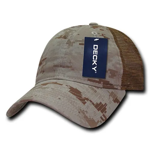 Decky 225 - 6 Panel Low Profile Relaxed Camo Trucker Hat