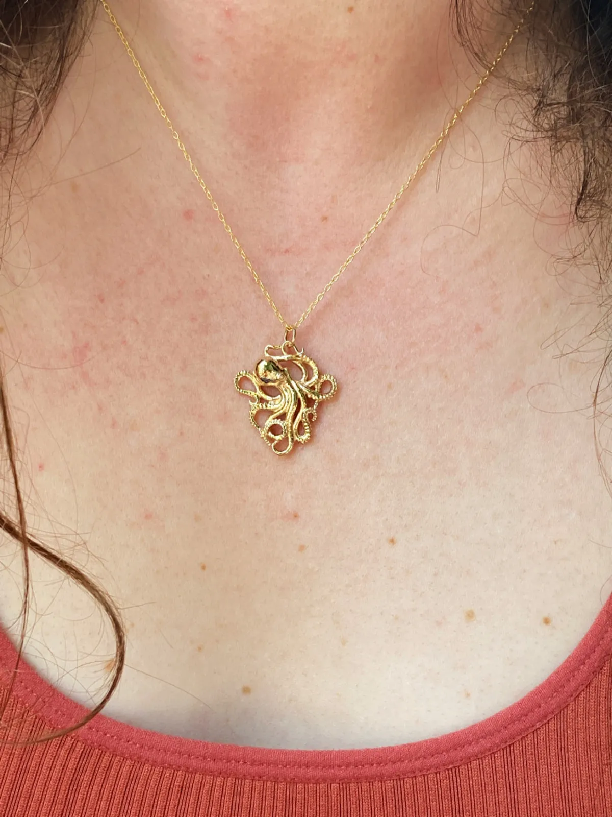 Detailed Octopus Necklace