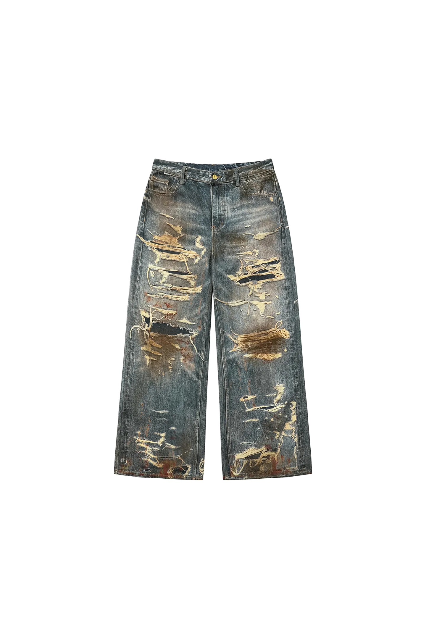 Distressed Camouflage Jeans