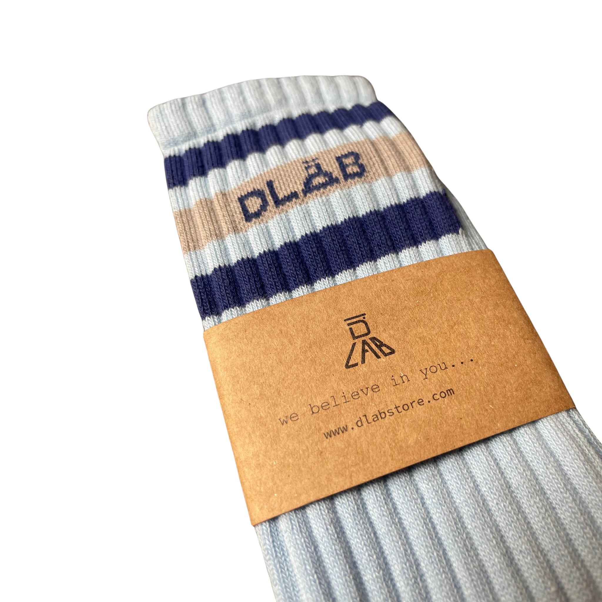 Dlab Socks (High) Baby Blue/Lines