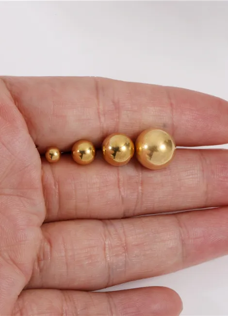 Earrings | Minimalist Ball Stud | 6mm | 18K Gold Plated