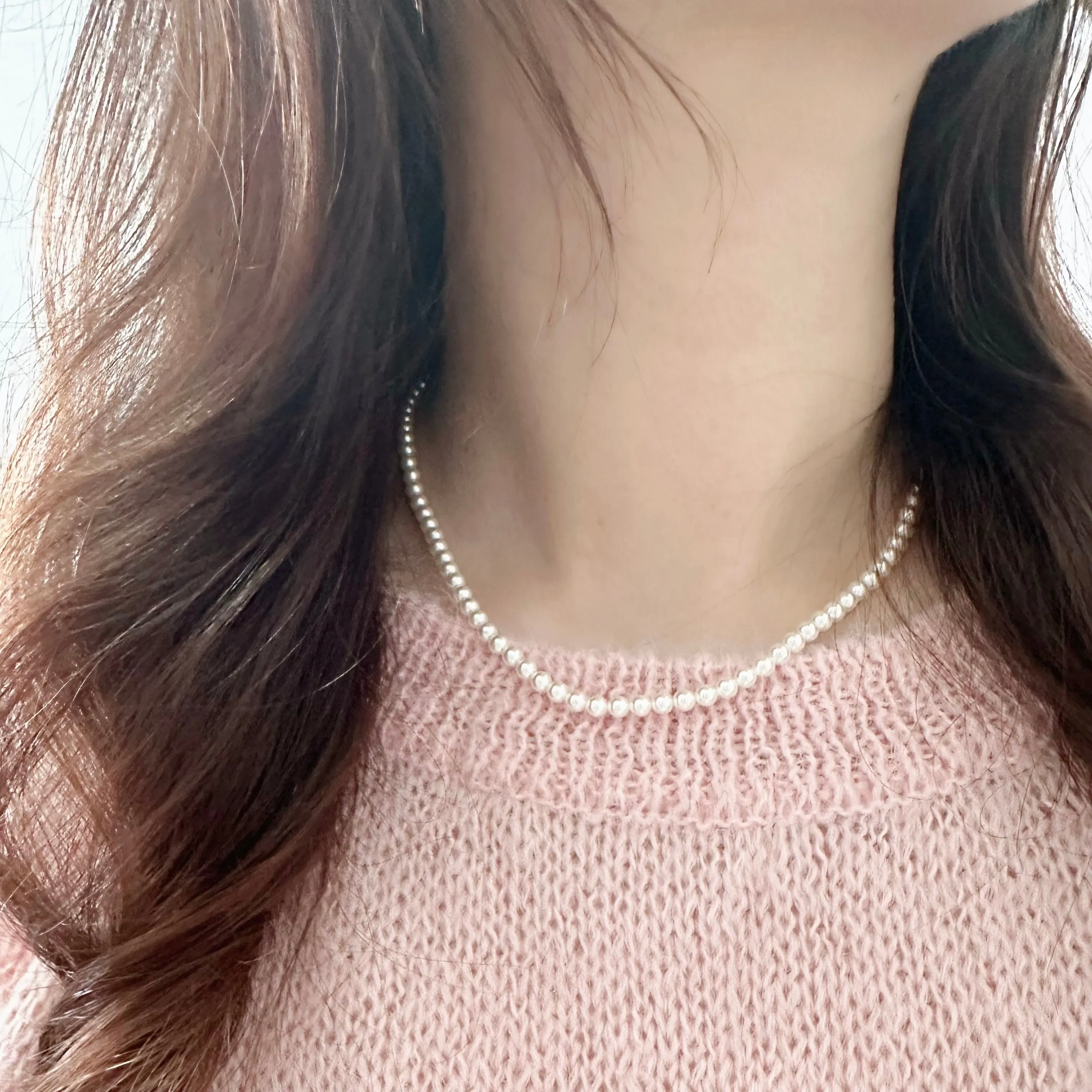 Evangeline 4mm Pearl Necklace