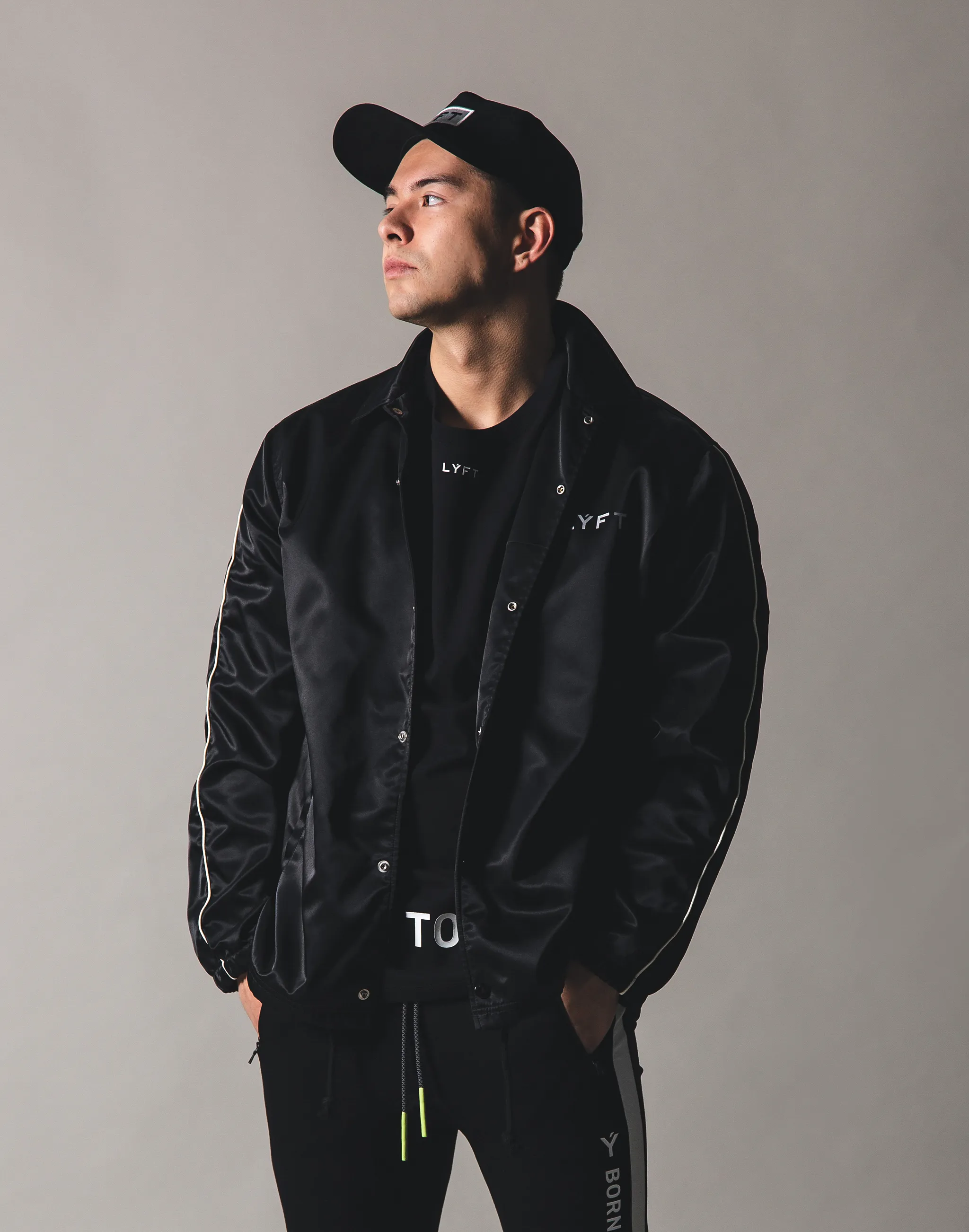 Flag Coach jacket - BLACK