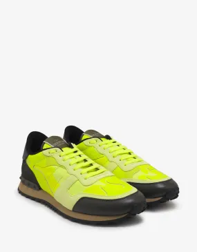 Florescent Yellow Camouflage Rockrunner Trainers -