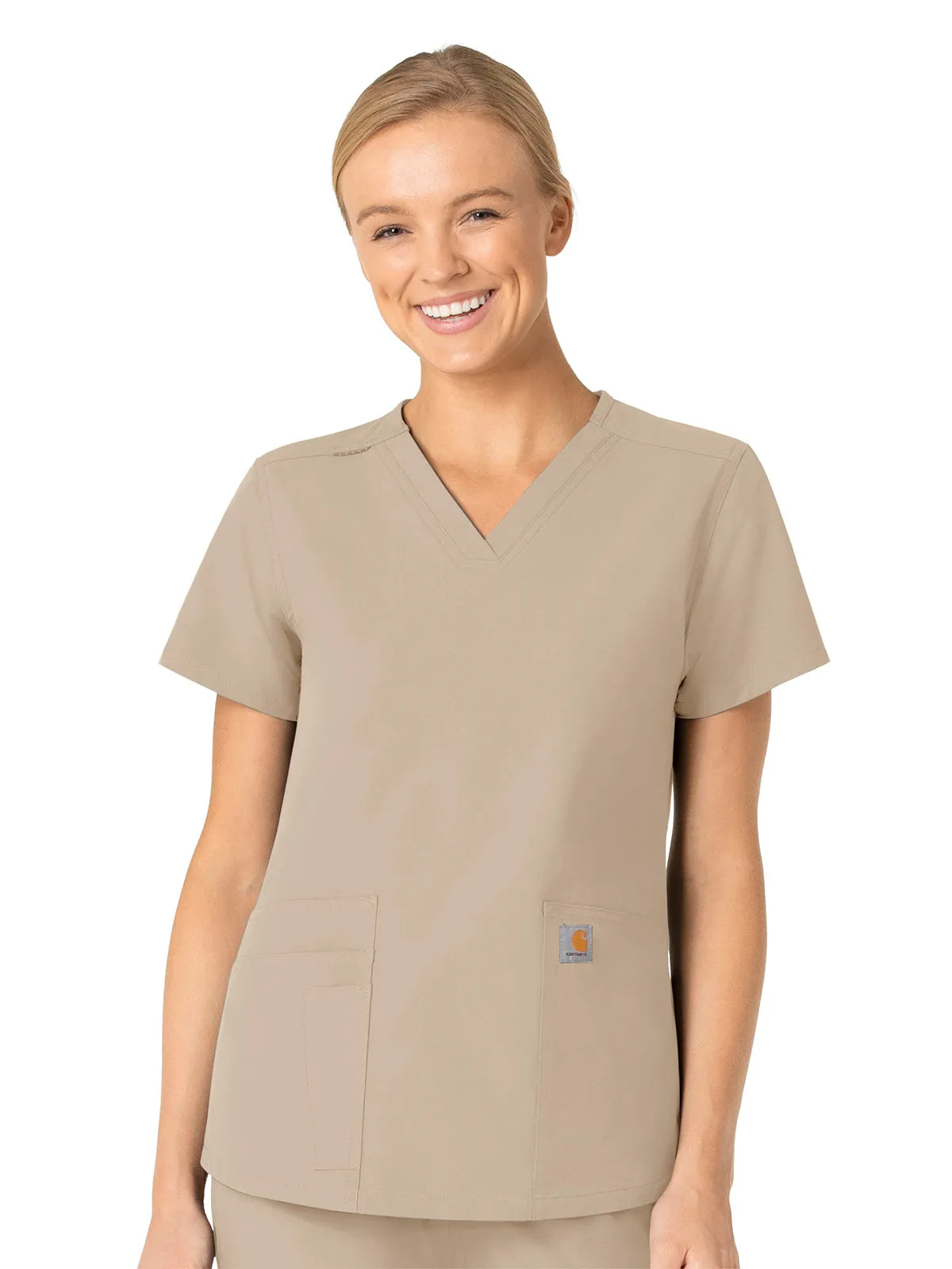 Force Essentials - Women's V-Neck 5 Pocket Scrub Top