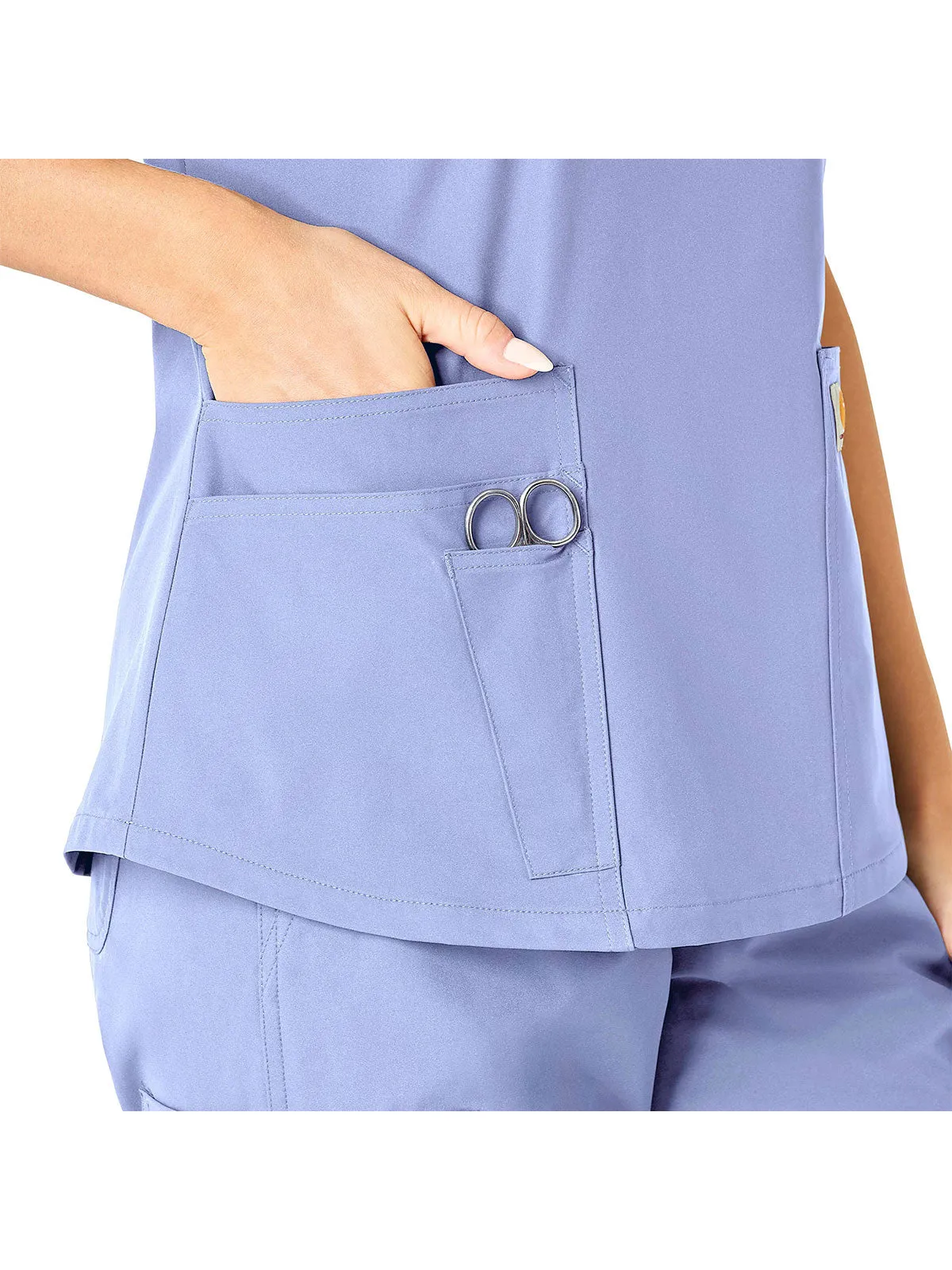 Force Essentials - Women's V-Neck 5 Pocket Scrub Top