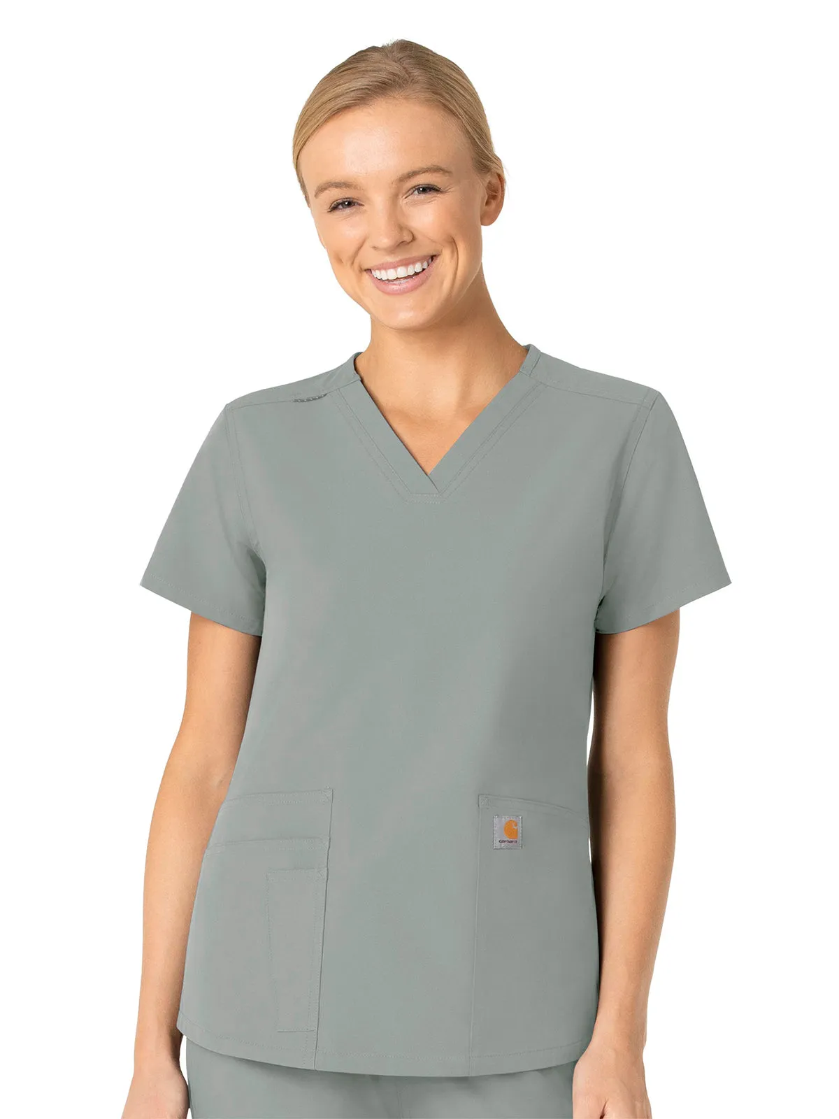 Force Essentials - Women's V-Neck 5 Pocket Scrub Top