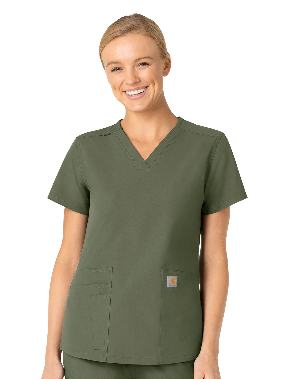 Force Essentials - Women's V-Neck 5 Pocket Scrub Top