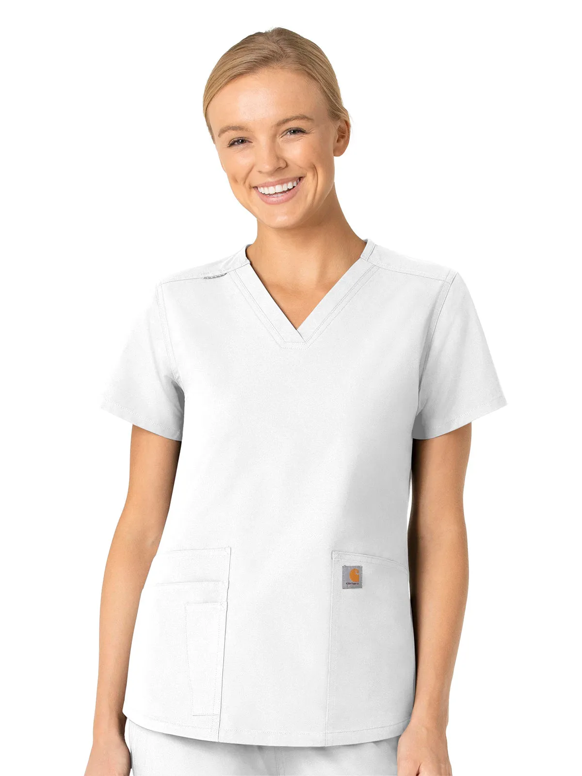 Force Essentials - Women's V-Neck 5 Pocket Scrub Top