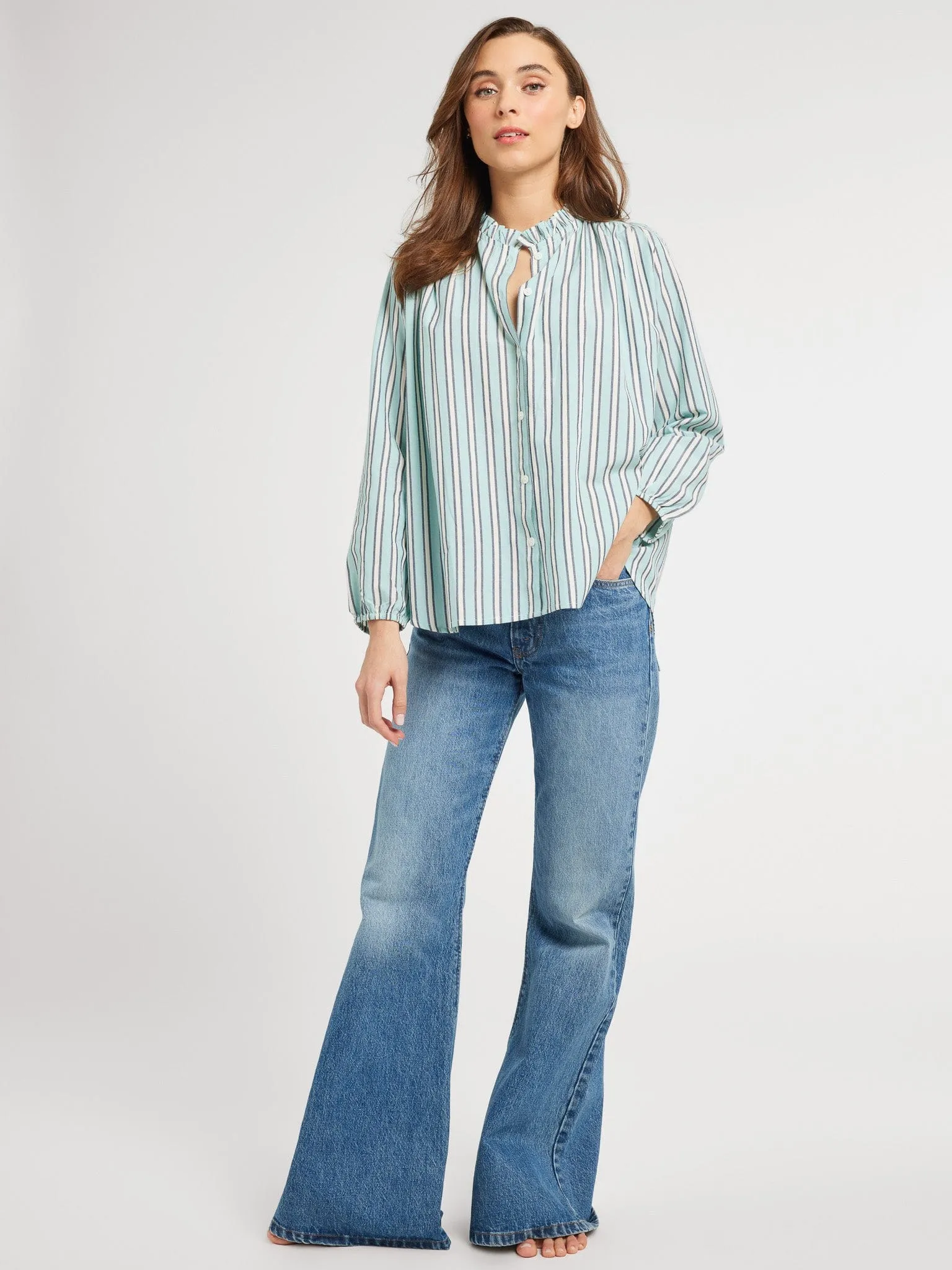 Francesca Top in Seaglass Stripe