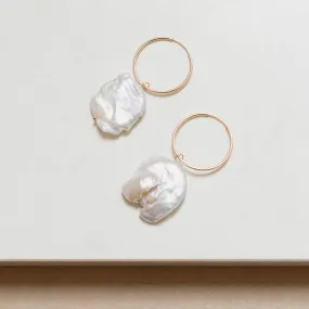 Freshwater Pearl Hoop Earrings