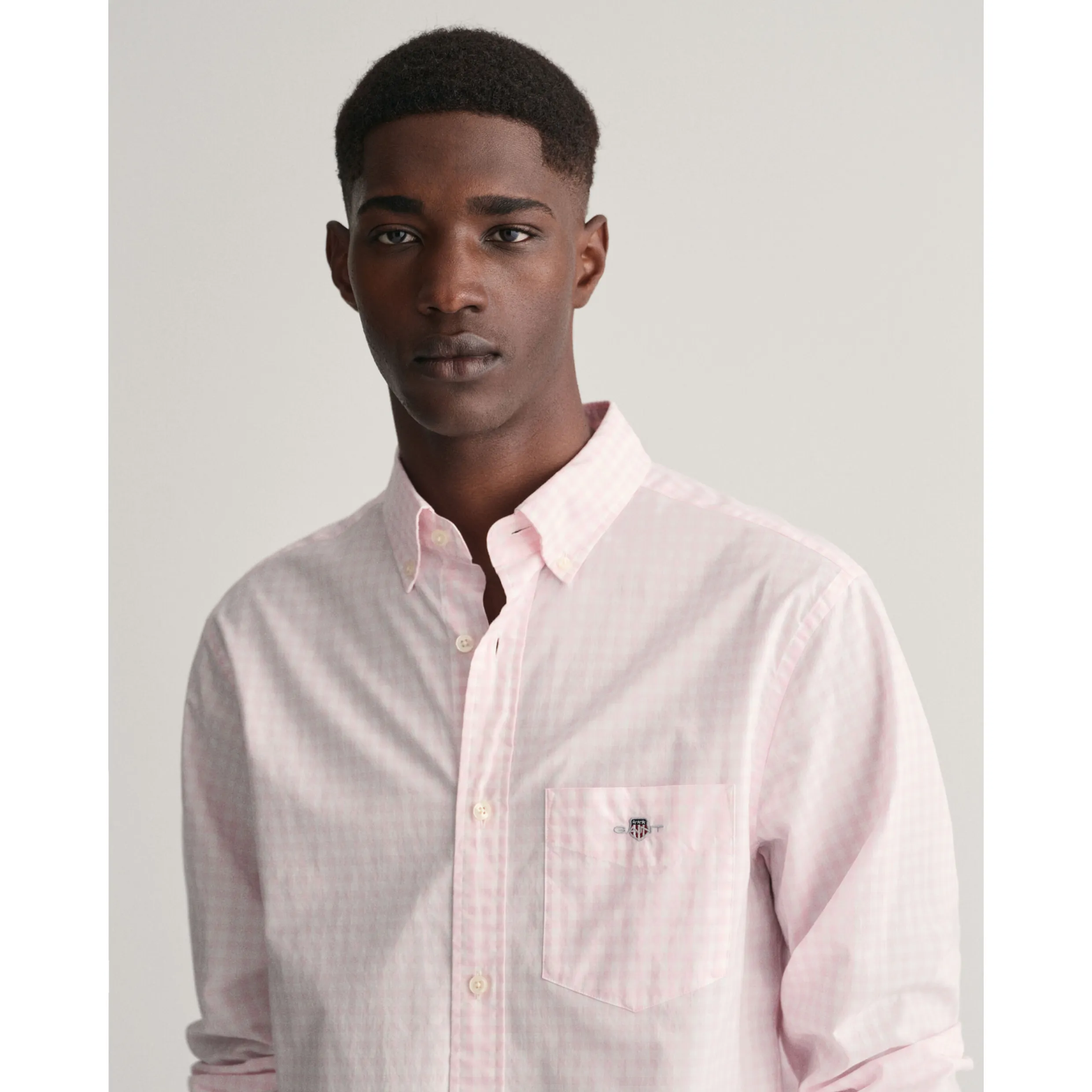 GANT Regular Fit Gingham Poplin Shirt 3000120 Light Pink