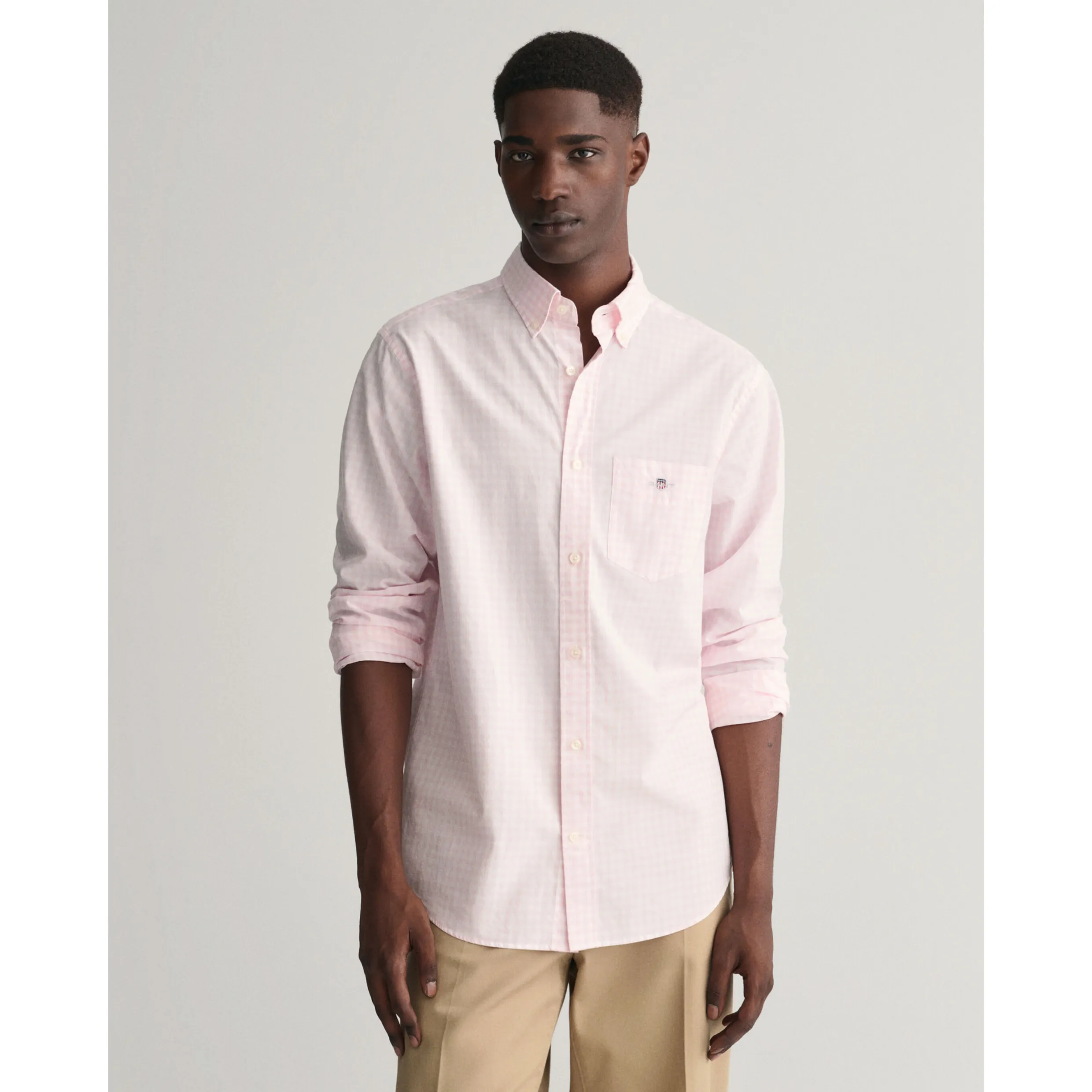 GANT Regular Fit Gingham Poplin Shirt 3000120 Light Pink