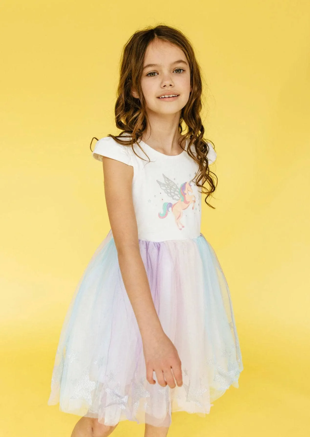 Glitter Wing Unicorn Pastel Dress