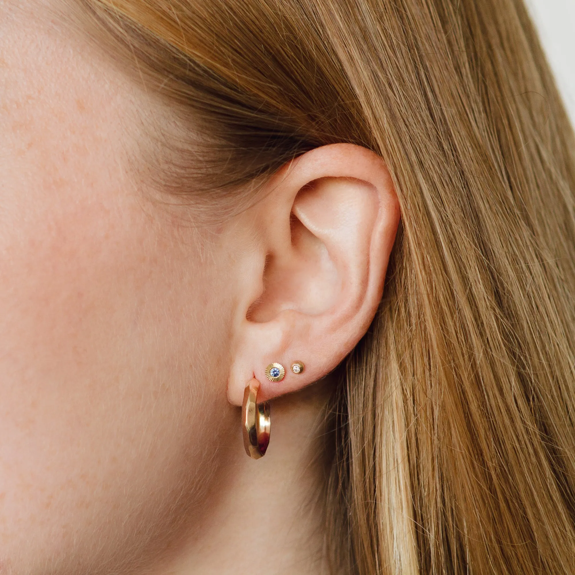 Gold Denali Hoop Earrings