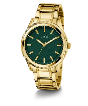 GUESS Mens Gold Tone Analog Watch