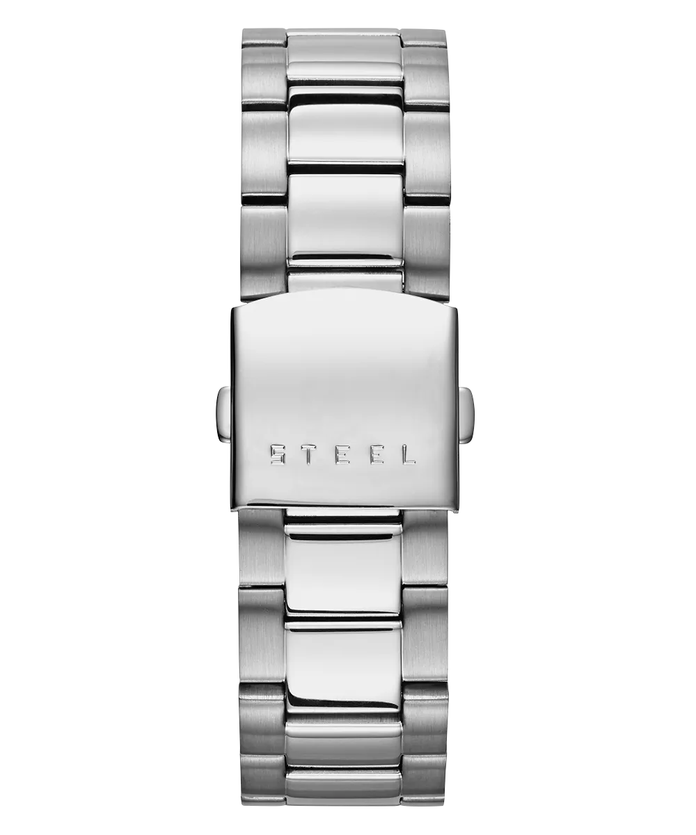 GUESS Mens Silver Tone Chronograph Watch