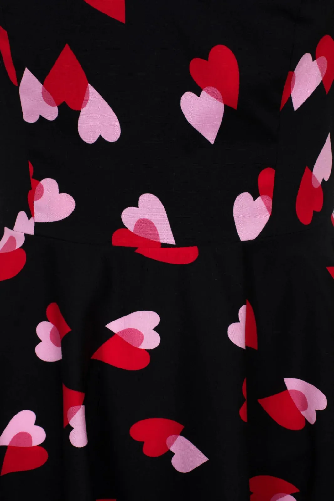 Hell Bunny Confetti Swing Dress with Heart Print