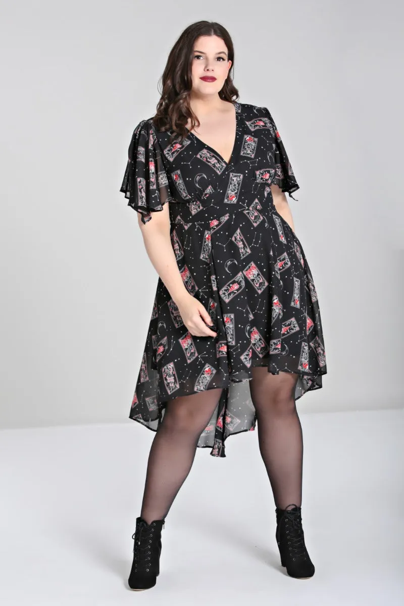 Hell Bunny Duality Dress Hi-Lo Hem Tarot