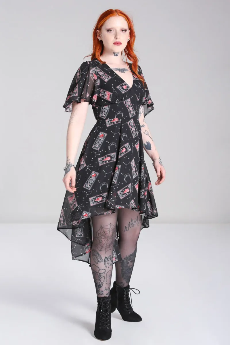 Hell Bunny Duality Dress Hi-Lo Hem Tarot