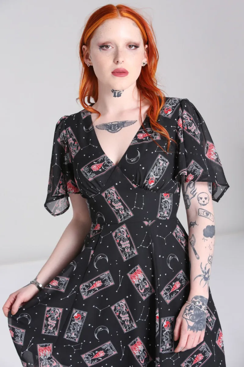 Hell Bunny Duality Dress Hi-Lo Hem Tarot