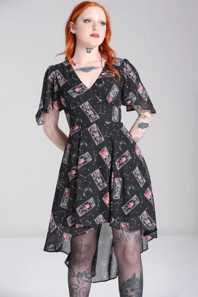 Hell Bunny Duality Dress Hi-Lo Hem Tarot