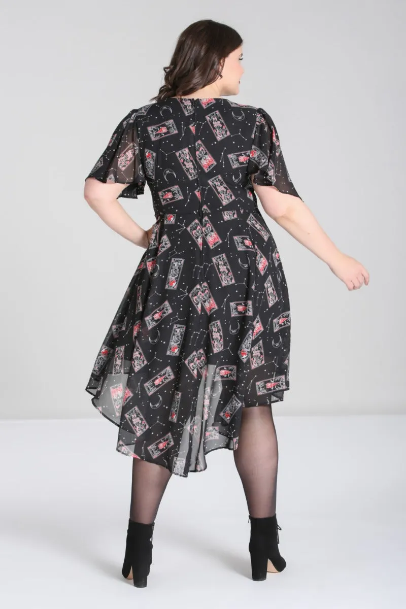 Hell Bunny Duality Dress Hi-Lo Hem Tarot