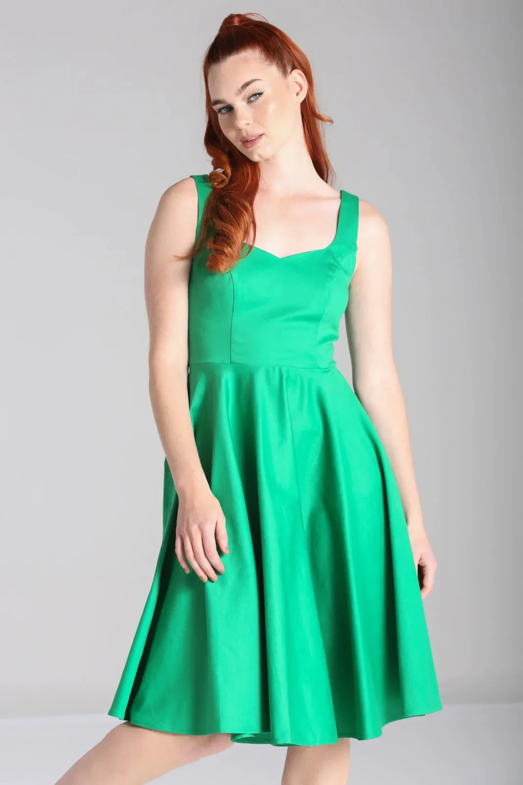 Hell Bunny Heidi Dress in Green