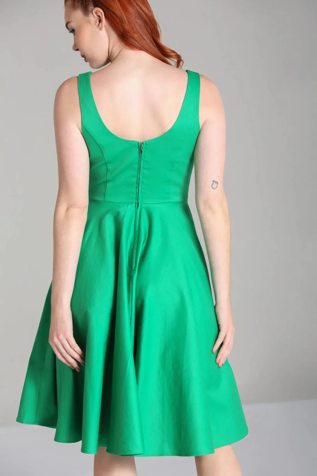 Hell Bunny Heidi Dress in Green