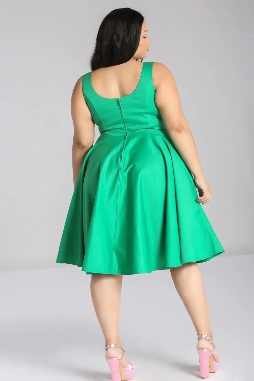 Hell Bunny Heidi Dress in Green