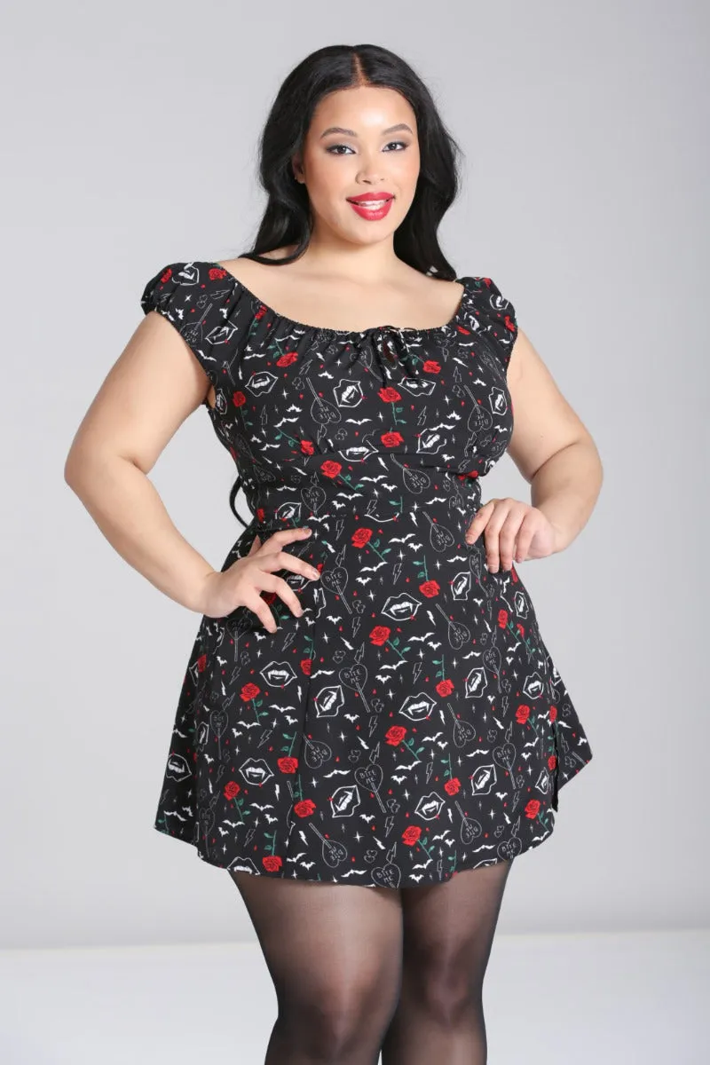 Hell Bunny Lilith Mini Dress Vampires Bats