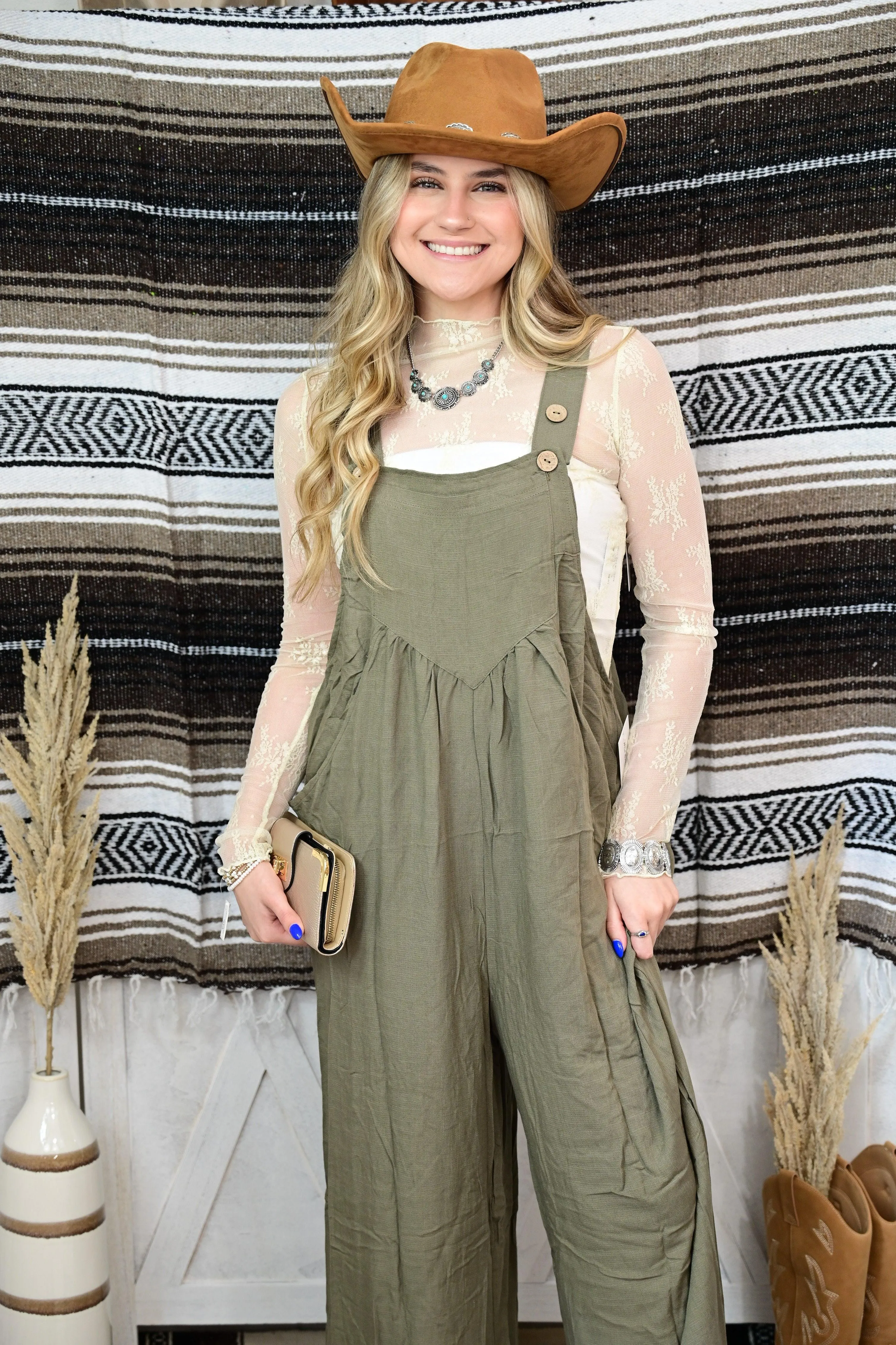 Jamie Solid Overalls with Pockets