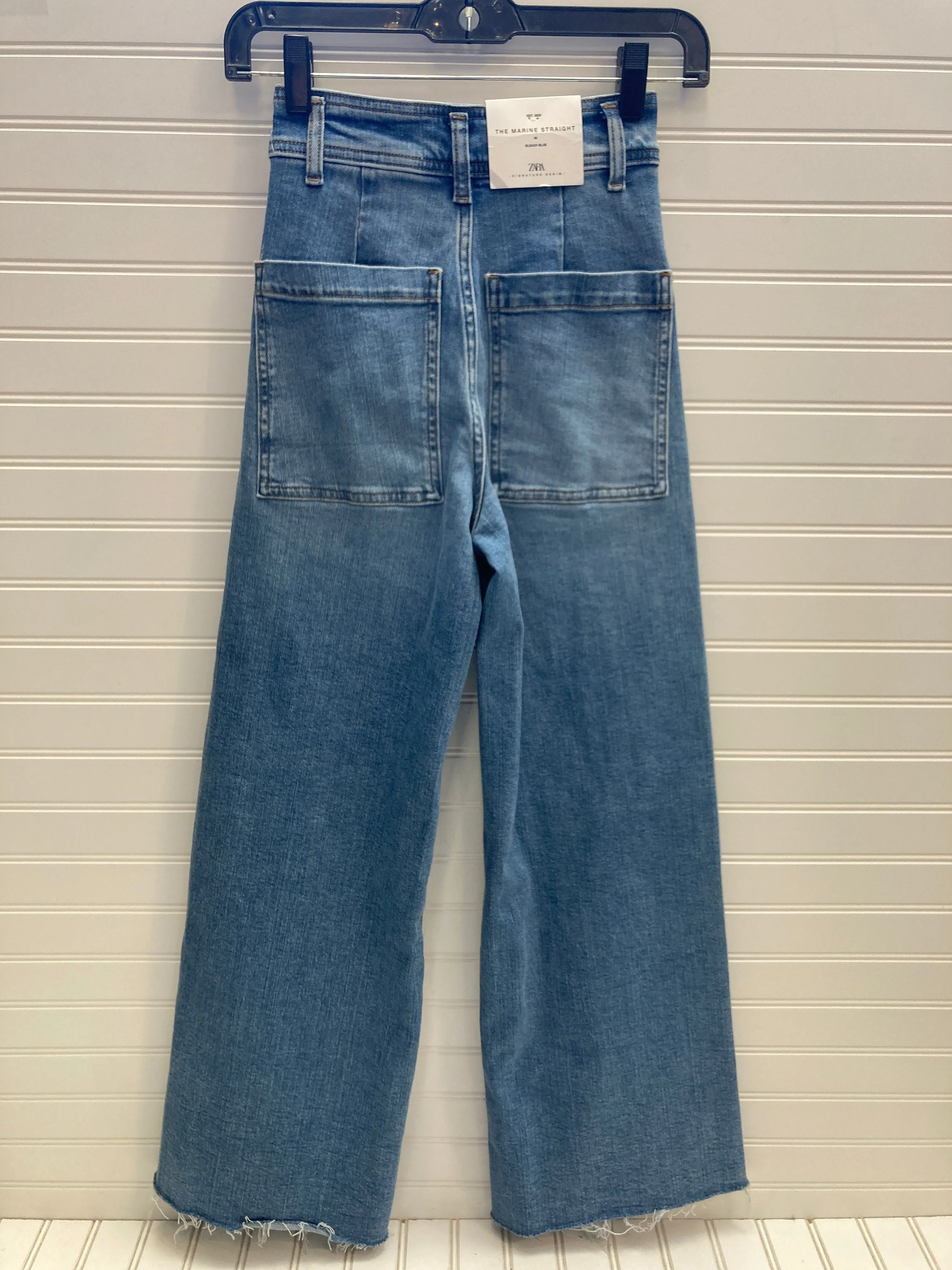 Jeans Wide Leg By Zara In Blue, Size: 0